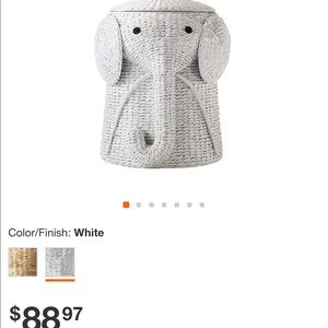 Elephant wicker hamper